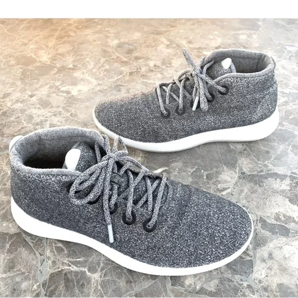 ALLBIRDS WRUM High Top Merino Wool Runner Up Mizzles Men's Sneakers Gray. - Picture 3 of 13